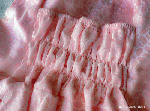 n .ljl Vestido Rosa Relieve