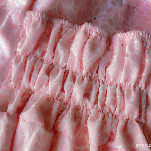 n .ljl Vestido Rosa Relieve