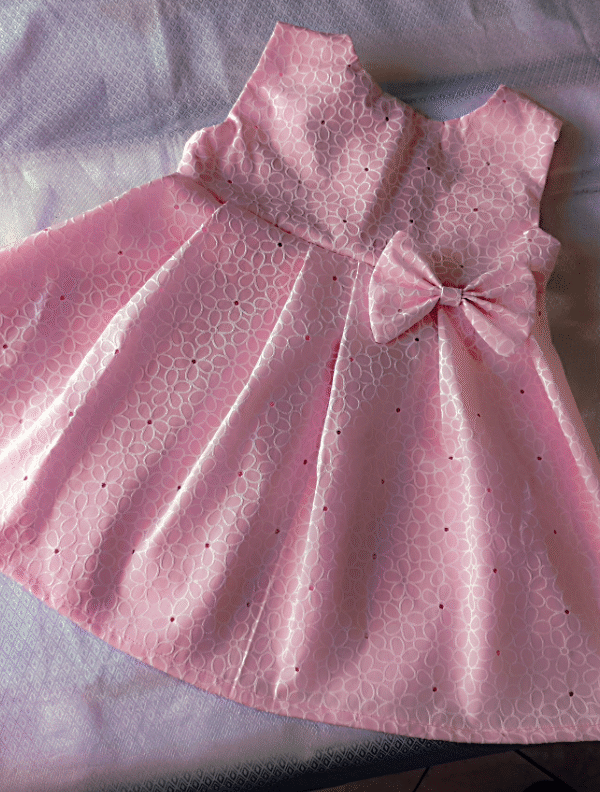 tyd57y Vestido Rosa Relieve