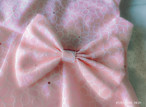 yux Vestido Rosa Relieve