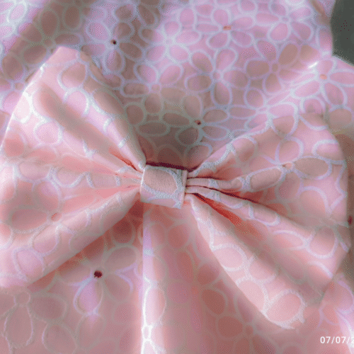 yux Vestido Rosa Relieve