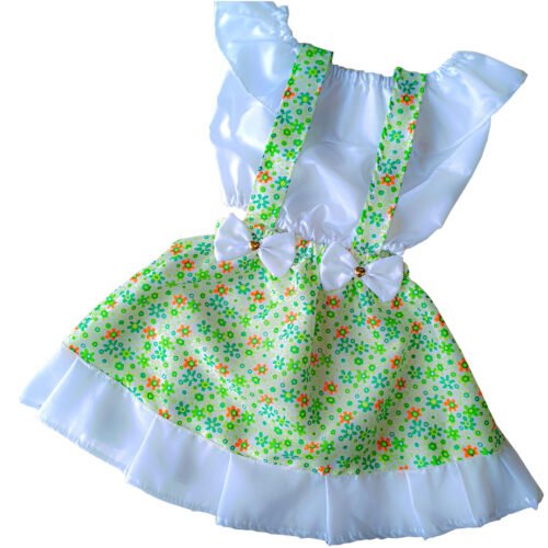 C00013 Green floral dress