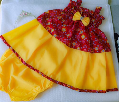 Vestido Rojo Amarillo