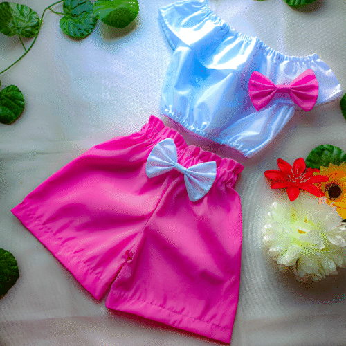 unnamed (83) Shorts Flores Rosa