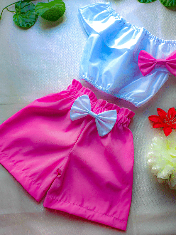 unnamed (83) Shorts Flores Rosa