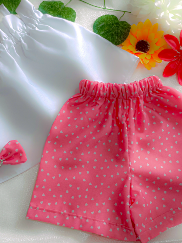 Mochito Rosa y Corazones y Blusita Mami