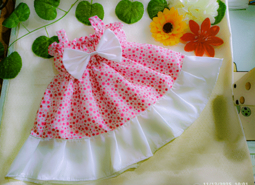 Vestido Rosa Floreado Suave