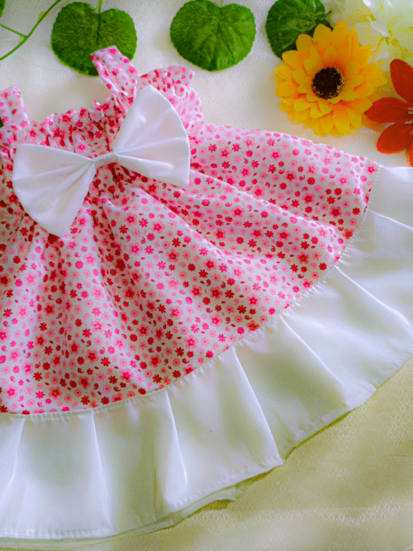 gcfc7tdf8tt Vestido Rosa Floreado Suave