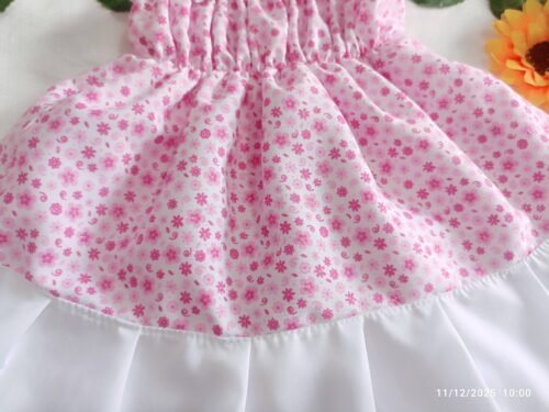 Vestido Rosa Floreado Suave